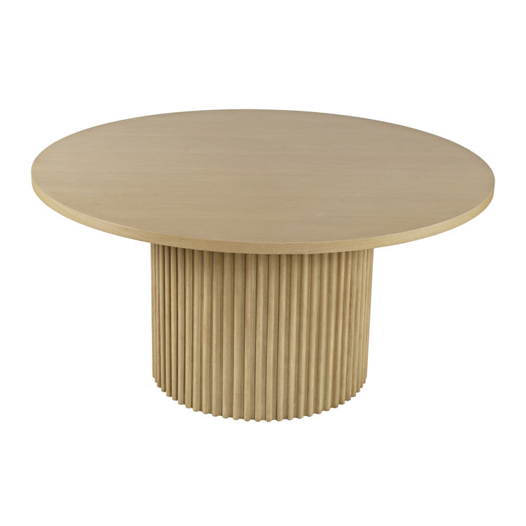Auden 60" Natural Wood Round Mid-Century Modern Dining Table