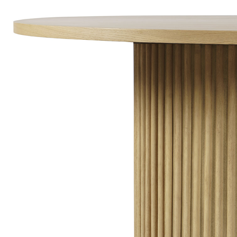 Auden 60" Natural Wood Round Mid-Century Modern Dining Table