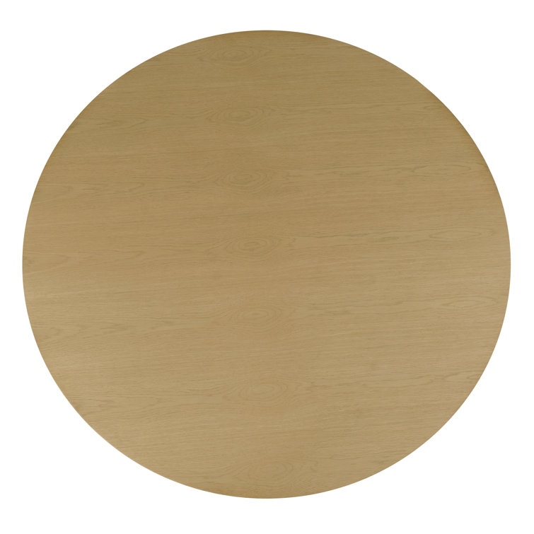 Auden 60" Natural Wood Round Mid-Century Modern Dining Table