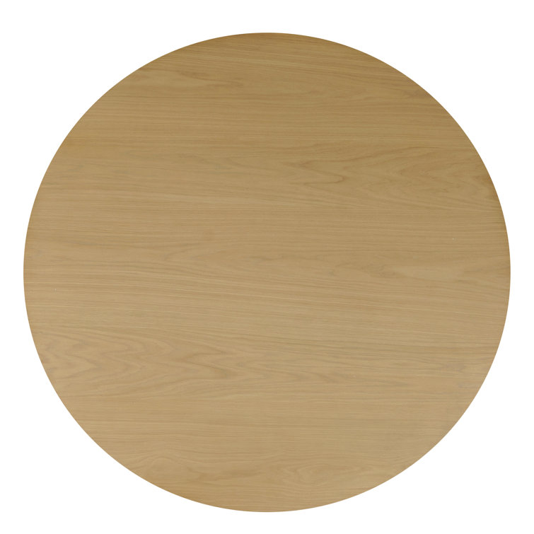 Auden 48" Natural Rubberwood Round Pedestal Dining Table