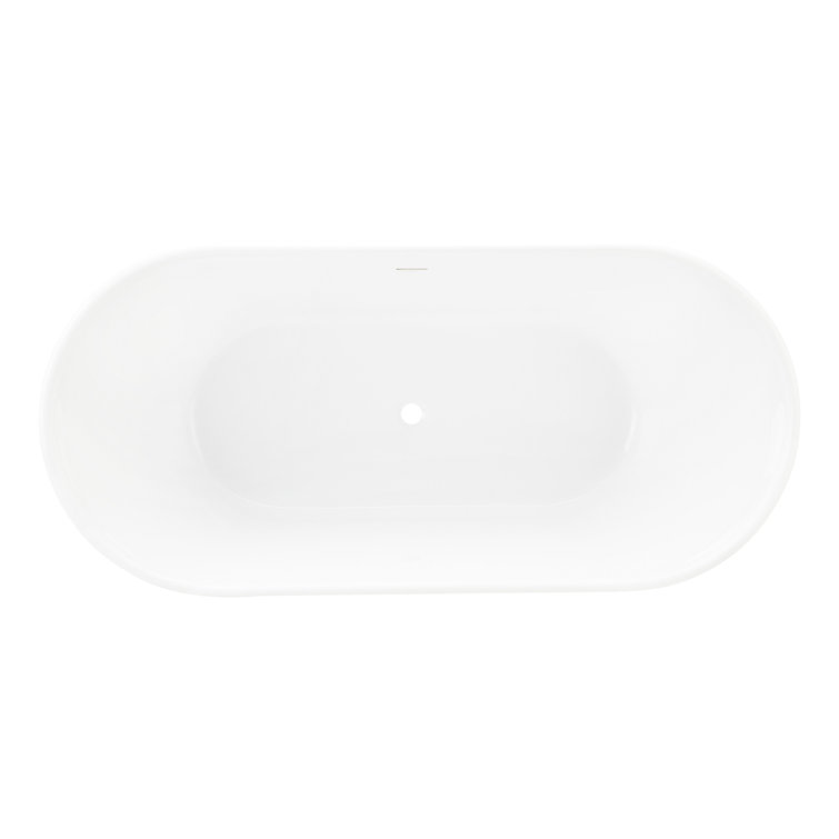 Odenwald 59" White Acrylic Free Standing Soaking Tub