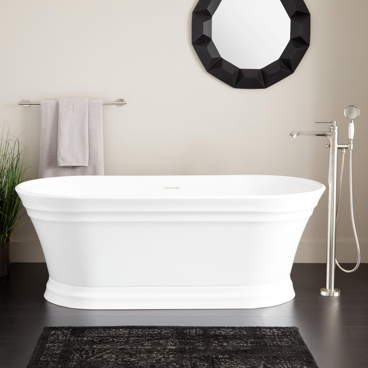 Odenwald 59" White Acrylic Free Standing Soaking Tub
