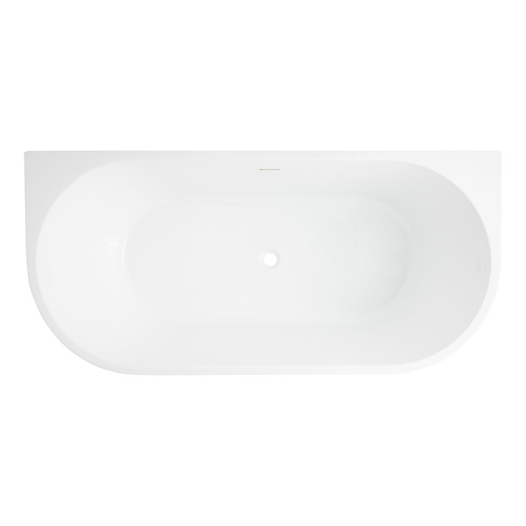 Arrington 59" White Acrylic Freestanding Soaking Tub