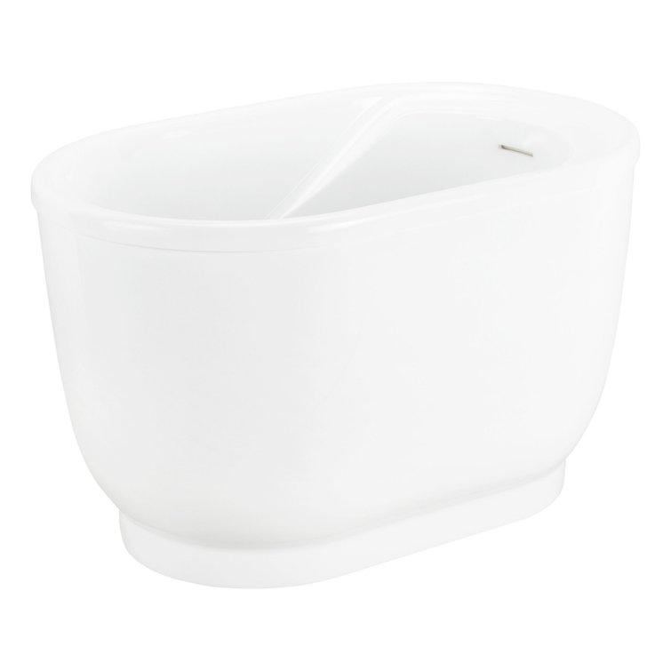 Pelion 47" White Acrylic Freestanding Soaking Tub