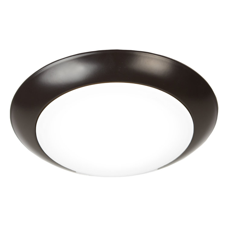 Bronze Acrylic LED Flush Mount Energy Star Indoor/Outdoor Light