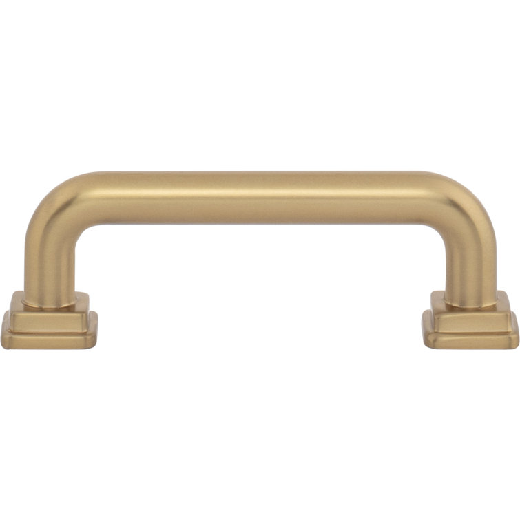 Warm Brass Arch Bar Pull with Mounting Hardware