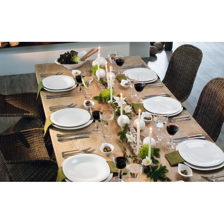 Elegant White Porcelain 4-Piece Dinnerware Set