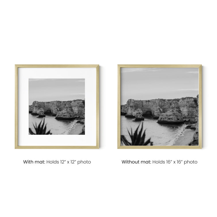 16x16 Gold Aluminum Wall Picture Frames Set of 3