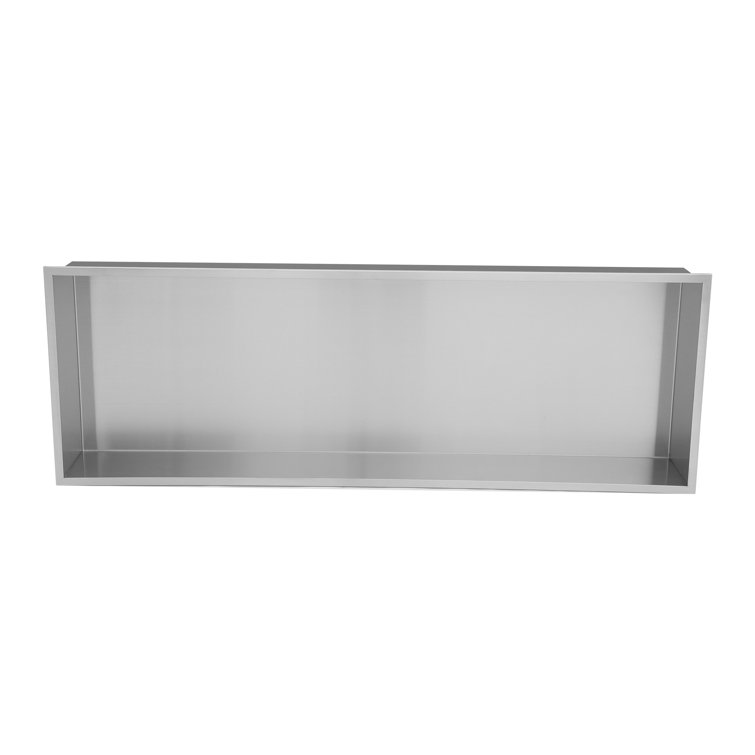 Brushed Nickel Stainless Steel Wall Niche 37" x 13"