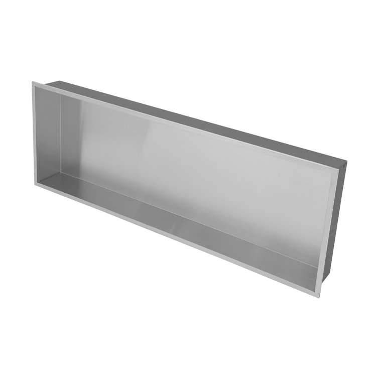 Brushed Nickel Stainless Steel Wall Niche 37" x 13"