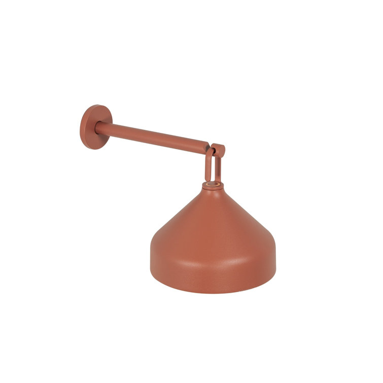 Terracotta Dimmable Battery-Powered Aluminum Wall Lamp