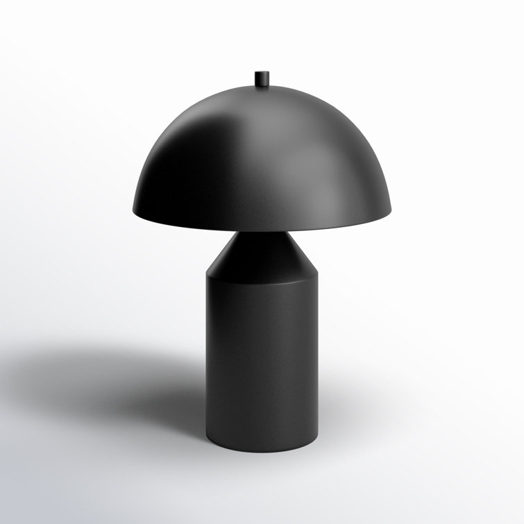 Black Metal Dome Shade Table Lamp