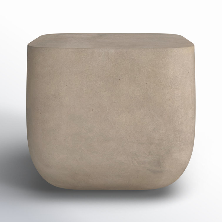 Gray Concrete Square End Table
