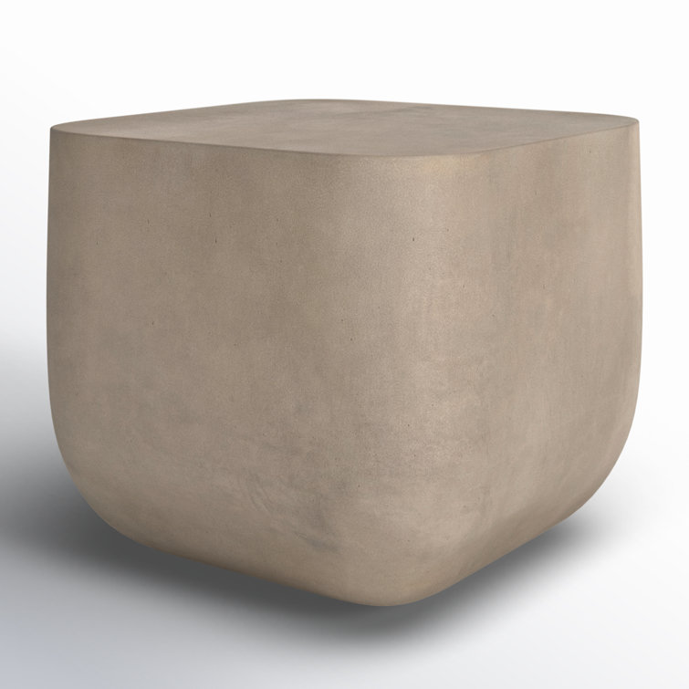 Gray Concrete Square End Table