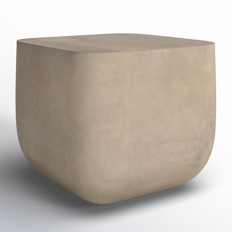 Gray Concrete Square End Table