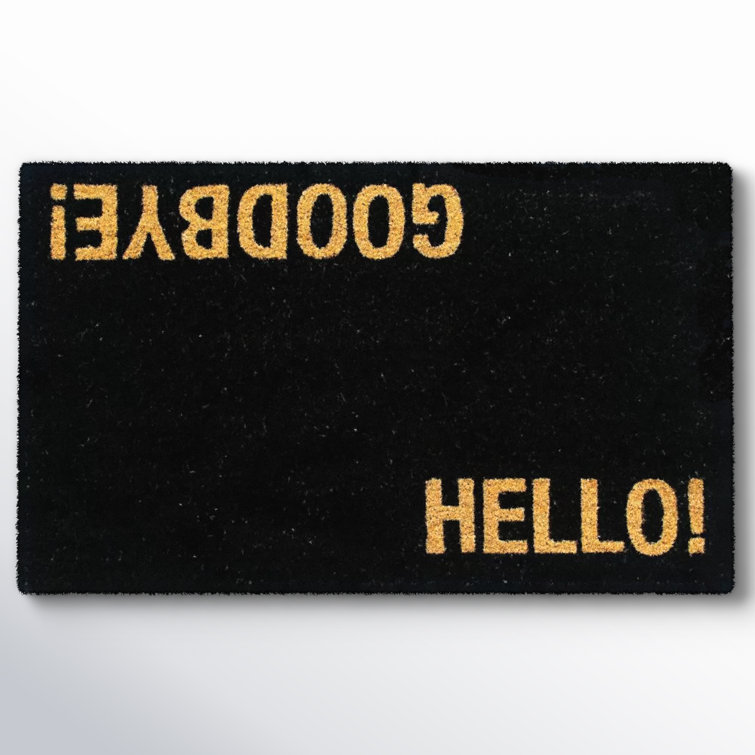 Hemmings Hello/Goodbye Coir Non-Slip Outdoor Doormat
