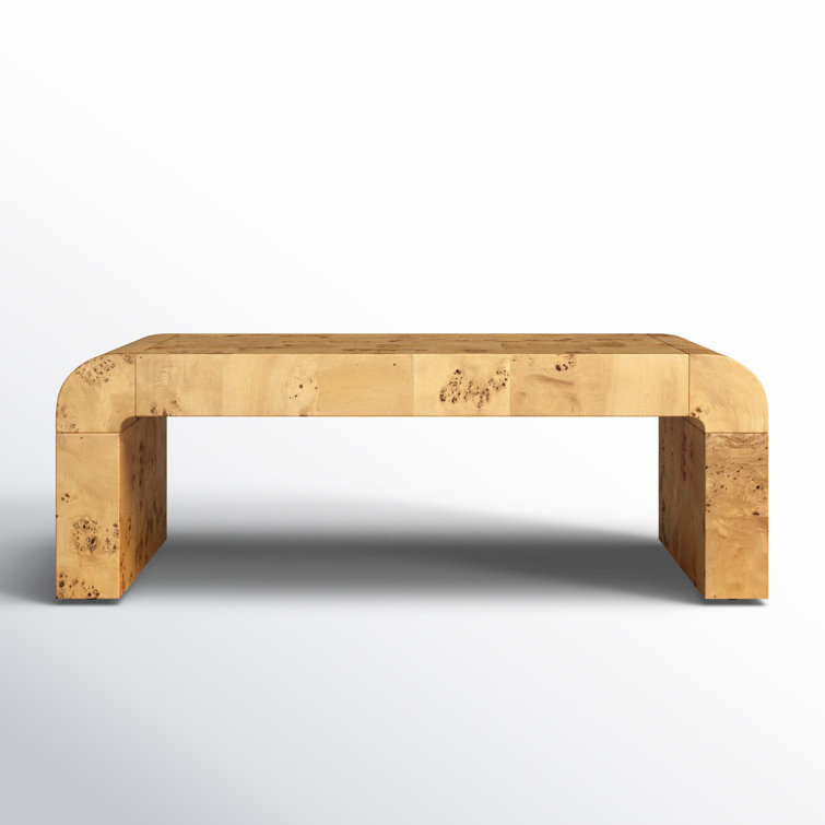 Jenson 45'' Natural Poplar Burl Wood Contemporary Coffee Table