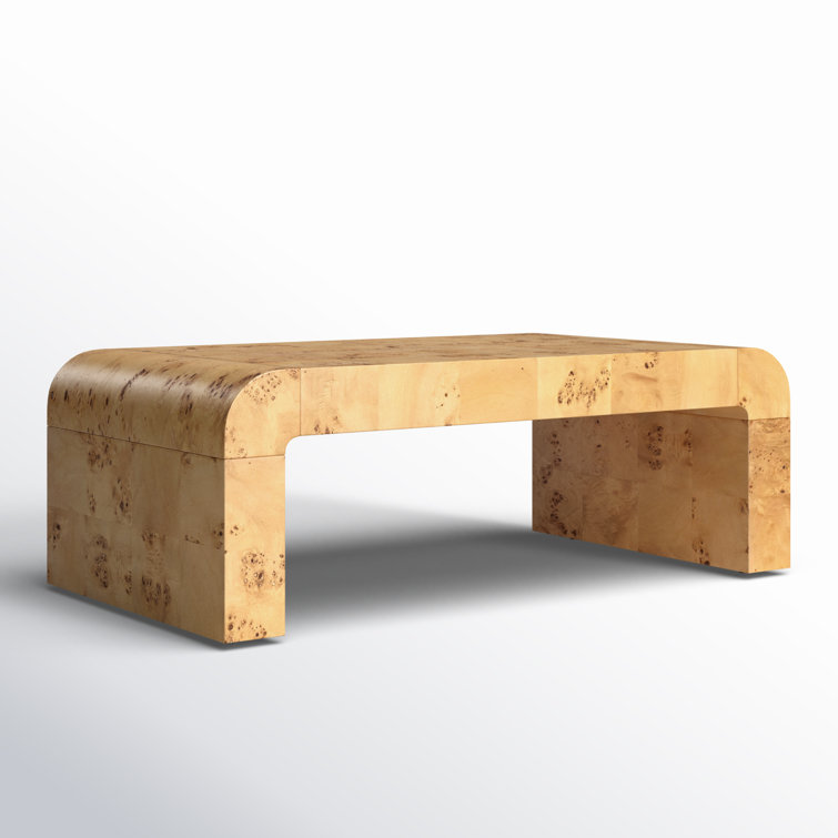Jenson 45'' Natural Poplar Burl Wood Contemporary Coffee Table