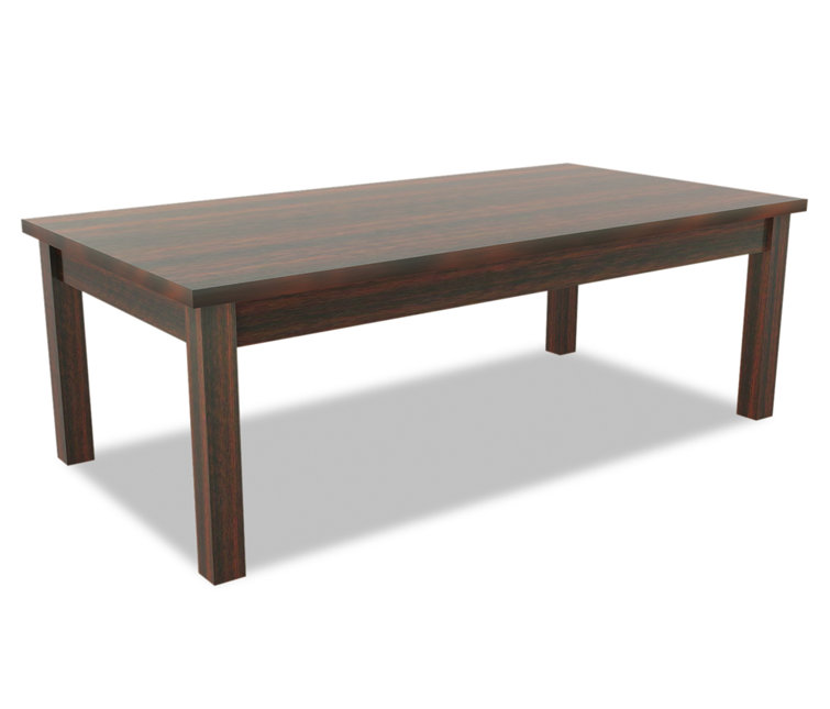 Mahogany Rectangular Wood Coffee Table with Laminate Finish