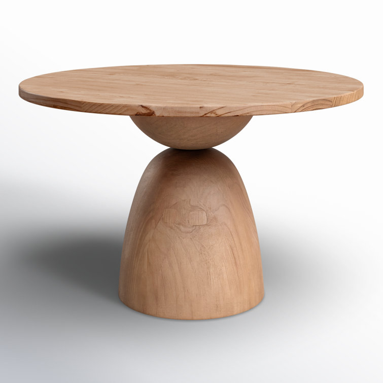 Natural Reclaimed Wood Round Dining Table, 48"