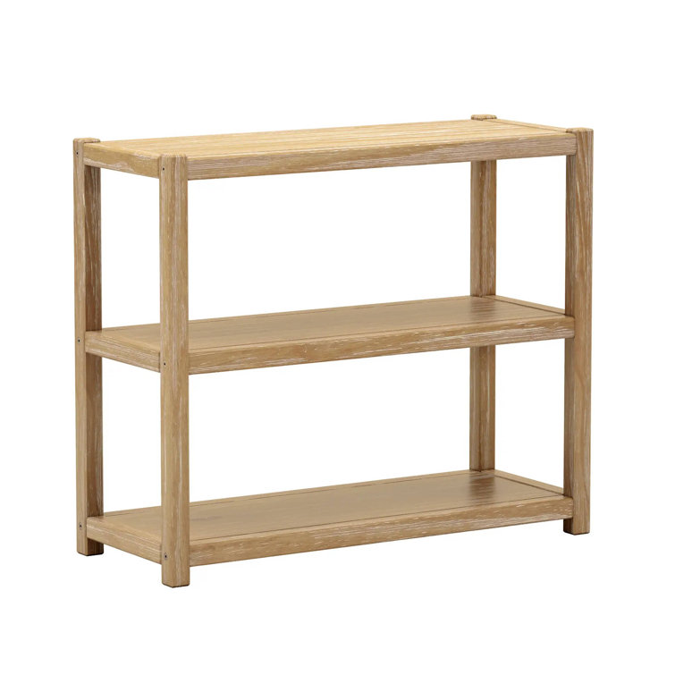Greenport 30" Brushed Driftwood Modular Pine Wood Bookcase