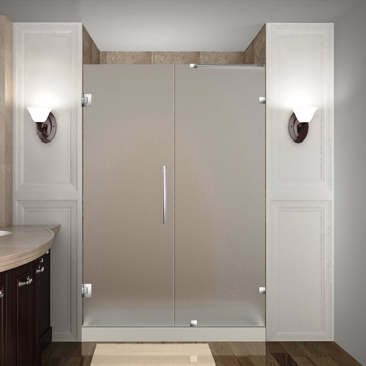 Nautis 72'' Frameless Frosted Tempered Glass Shower Door