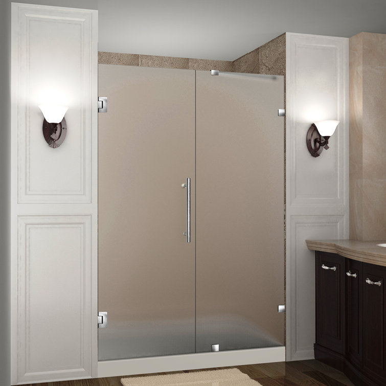Nautis 72'' Frameless Frosted Tempered Glass Shower Door