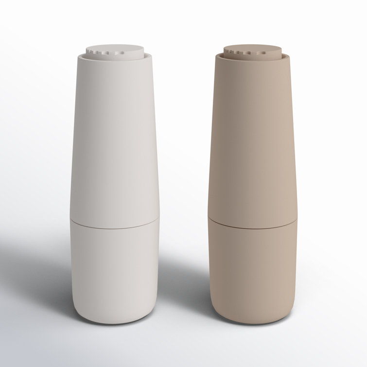 Nomad and Moonbeam Plastic Salt and Pepper Grinder Set