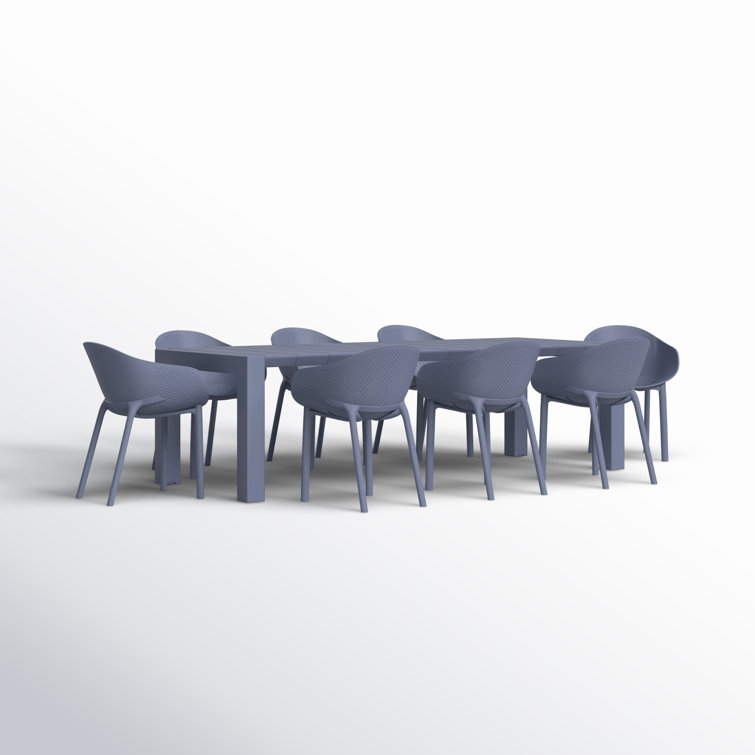 Siesta Air 11-Piece Dark Gray Resin Extendable Outdoor Dining Set