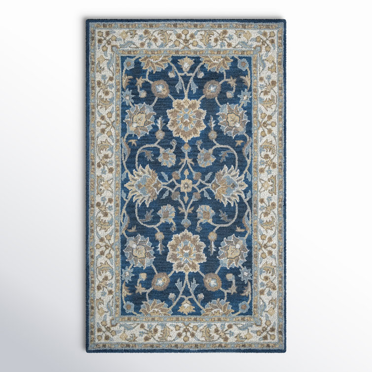 Ashlyn Traditional Oriental Hand-Tufted Wool Rug - 3' x 5' Blue