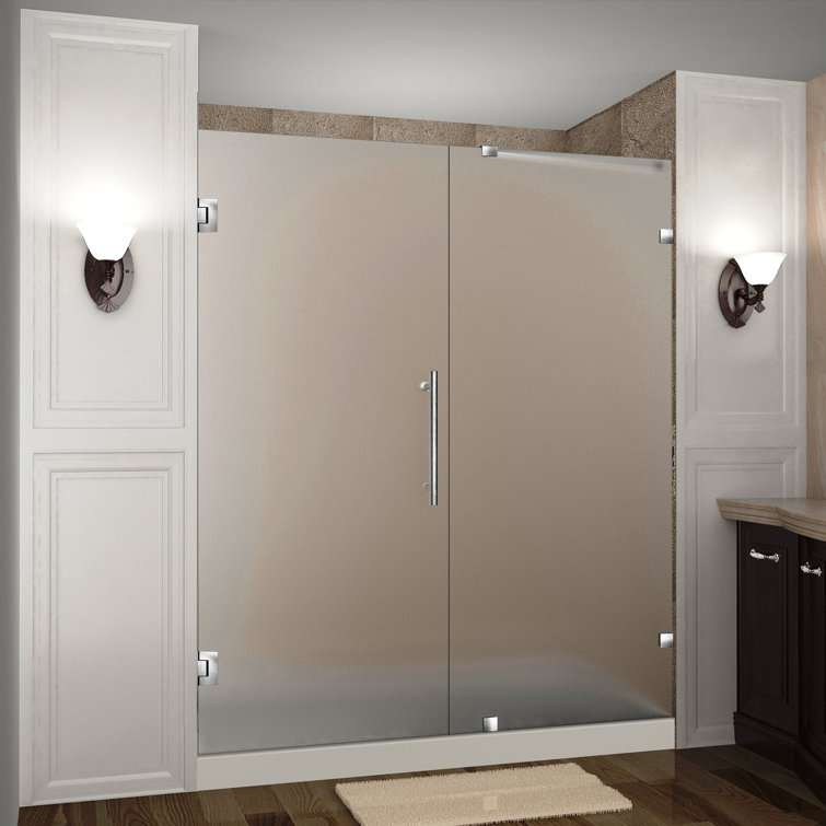 Nautis 72'' Frameless Frosted Tempered Glass Shower Door