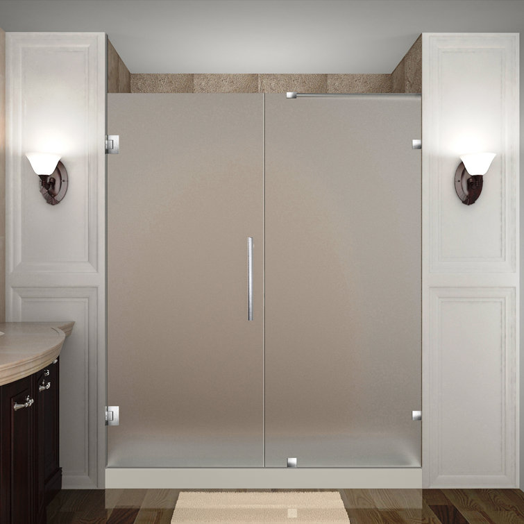 Nautis 72'' Frameless Frosted Tempered Glass Shower Door