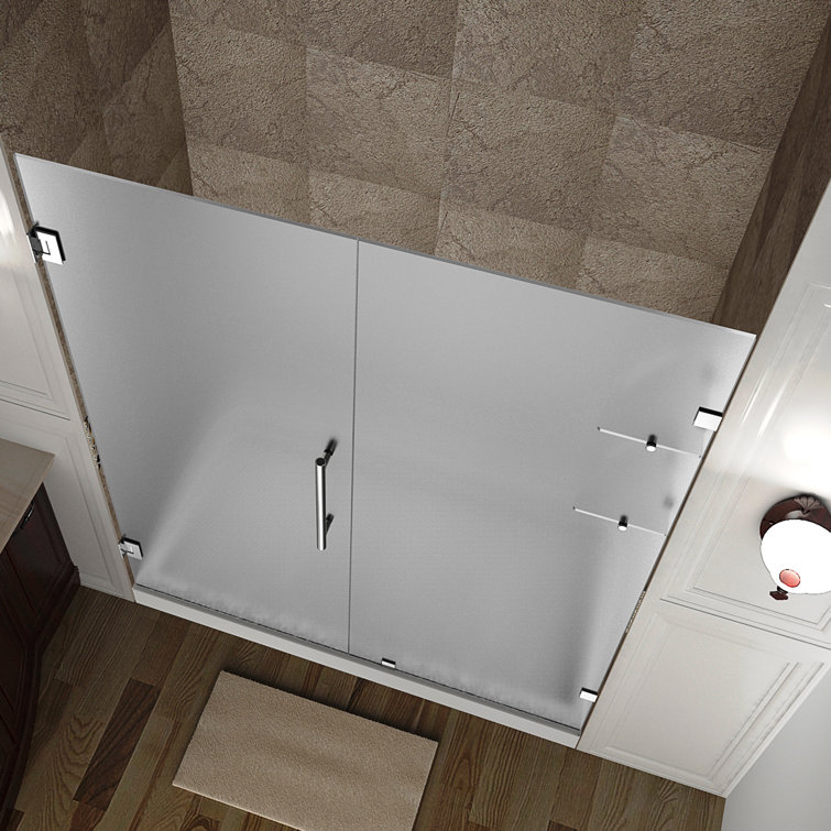 Nautis GS 38" x 72" Frosted Glass Frameless Hinged Shower Door