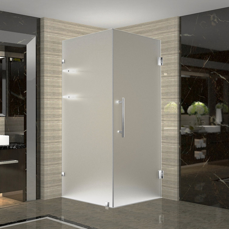 Aquadica GS 38" x 72" Frosted Glass Frameless Shower Enclosure