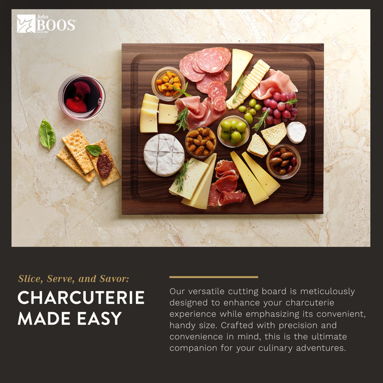 John Boos Reversible Walnut Wood Cutting Board with Juice Groove