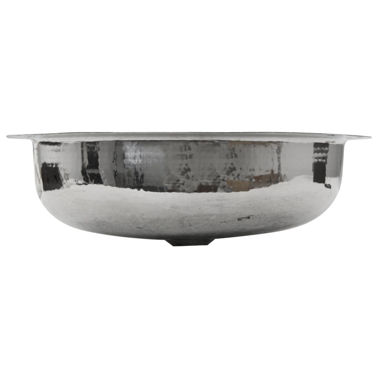 Polished Stainless Steel Oval Undermount Bathroom Sink