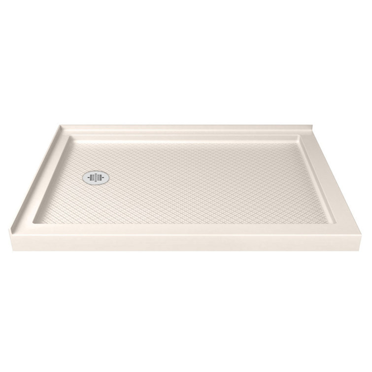 Biscuit Rectangular Acrylic Double Threshold Shower Base