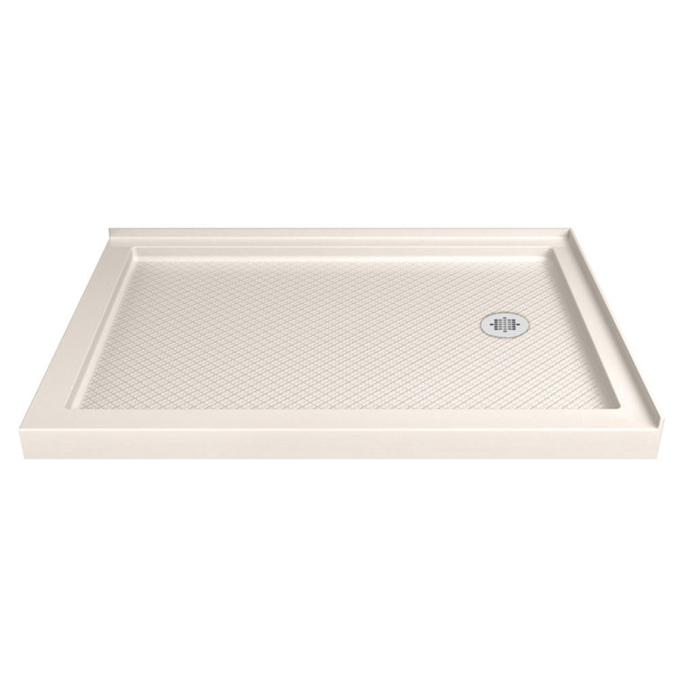 Biscuit Rectangular Acrylic Double Threshold Shower Base