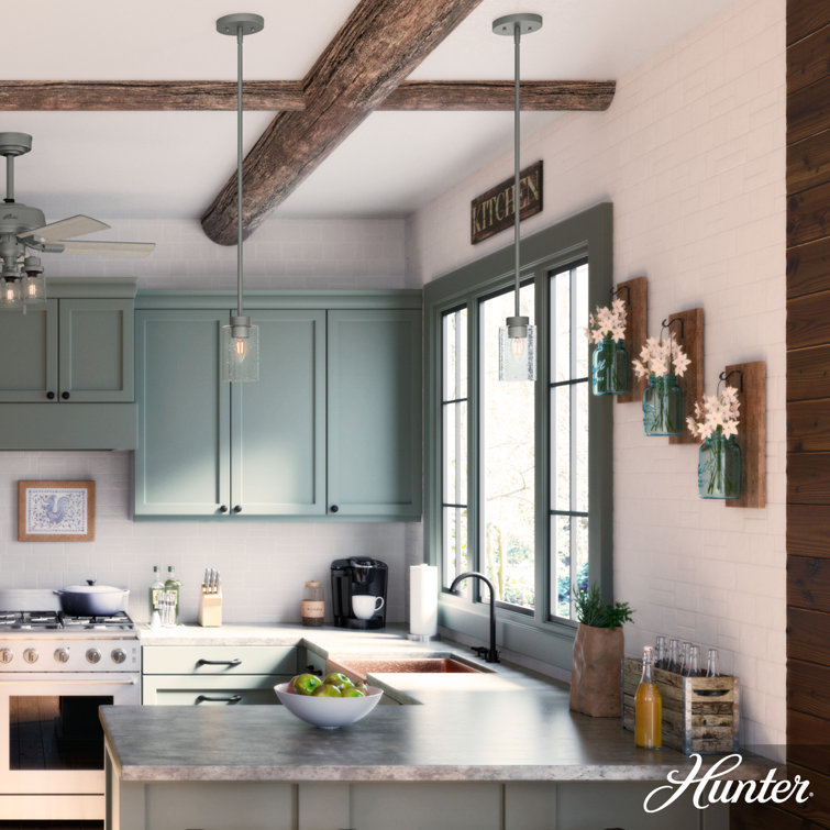 Hartland Mini Seeded Glass Jar Pendant Light in Matte Silver