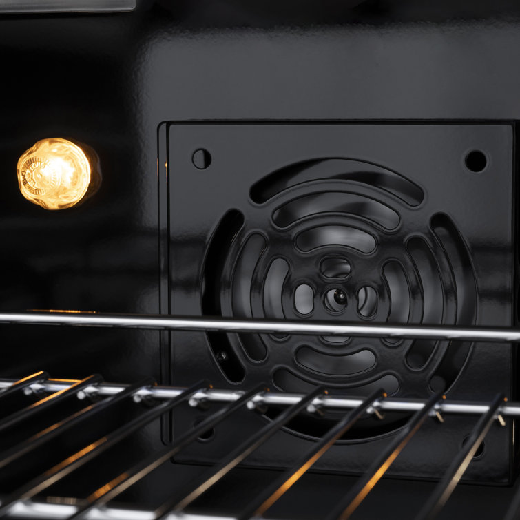 36" Black Stainless Steel Dual Fuel Range with Bronze Accents