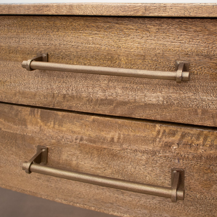Rustic Brown Solid Wood Coffee Table with Storage