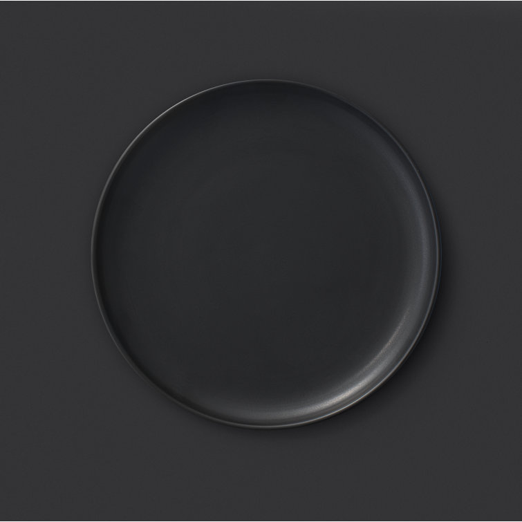 Matte Black Ceramic 18-Piece Dinnerware Set for 6