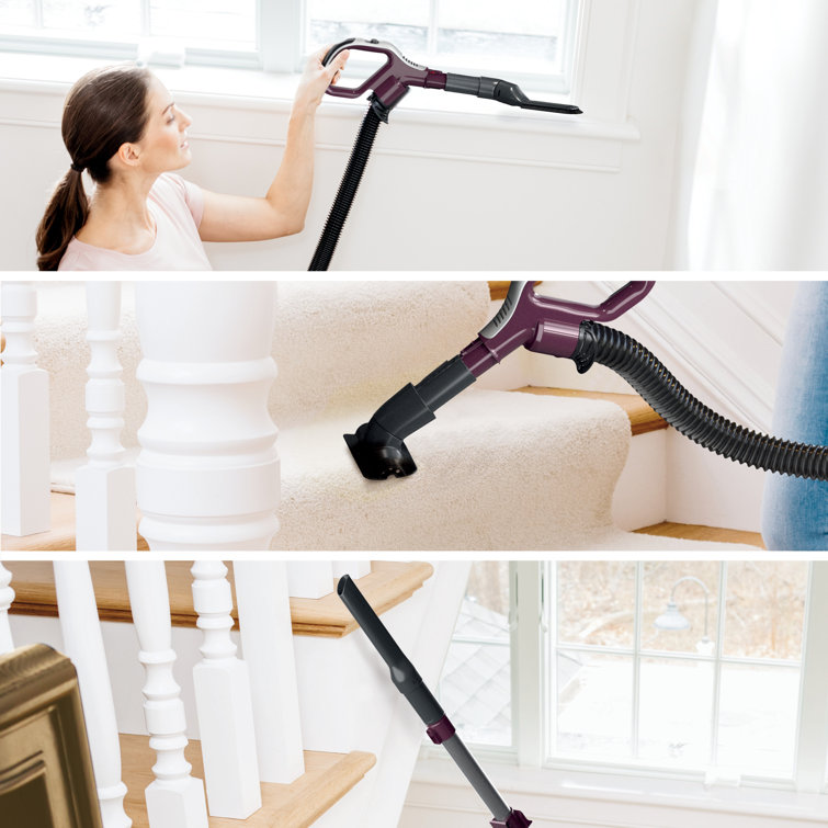 Wine Purple Lightweight Convertible Upright Vacuum with HEPA Filter