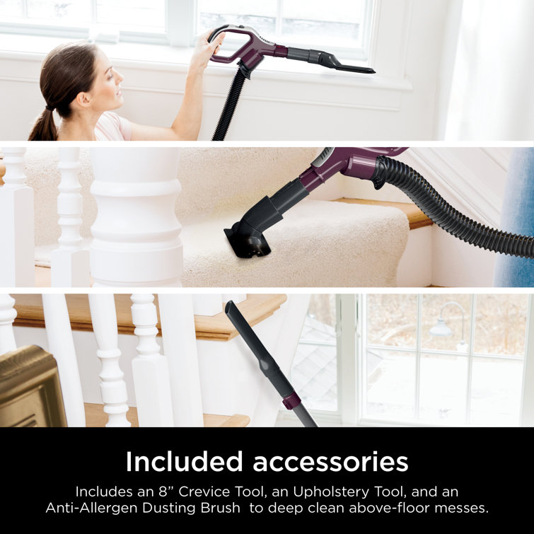 Wine Purple Lightweight Convertible Upright Vacuum with HEPA Filter