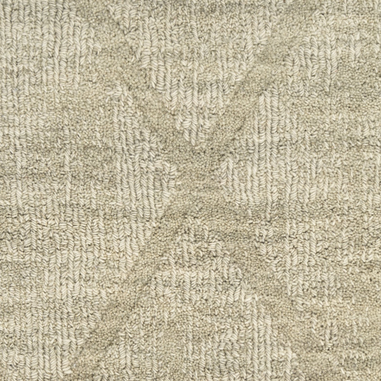 Sage Geometric Handmade Wool 5' x 7' Area Rug