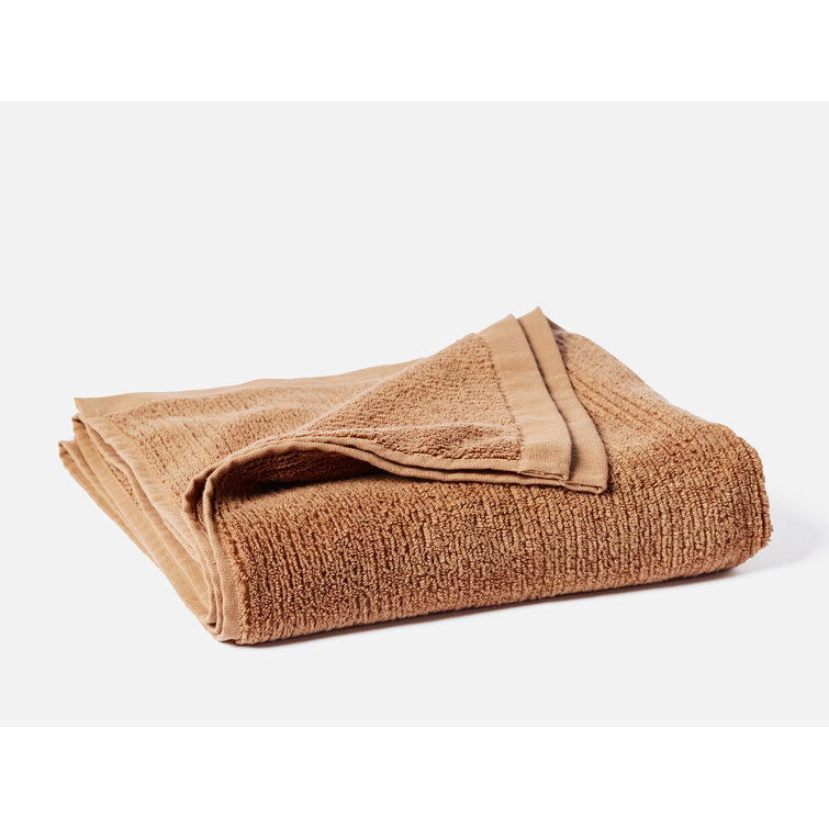 Organic Ginger Turkish Cotton Ribbed Bath Towel Set