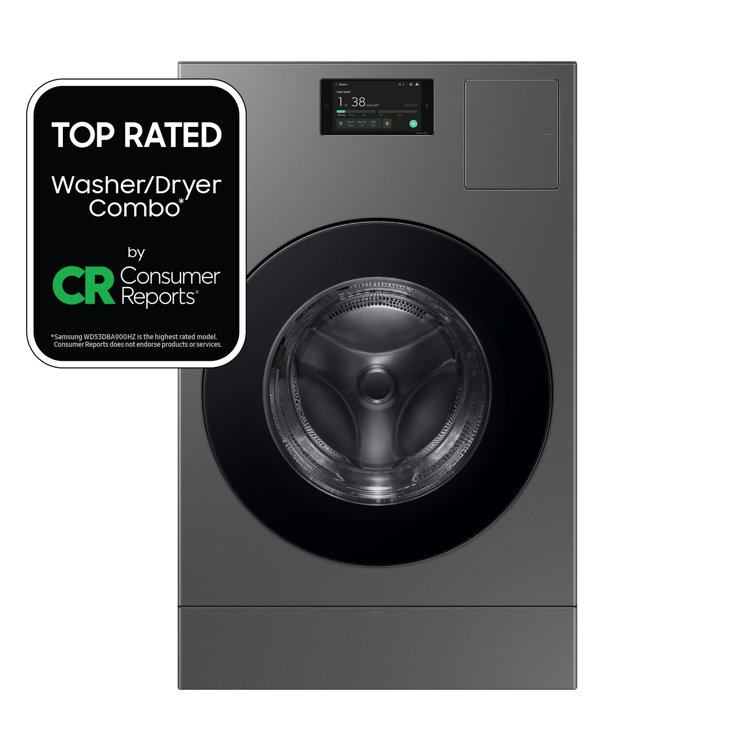 Dark Steel 5.3 cu. ft. Smart Front Load Washer Dryer Combo