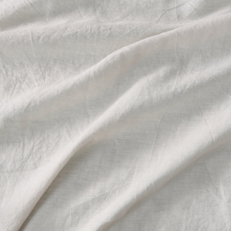 Sand Linen Euro Pillow Sham Set with Back Envelope Closure