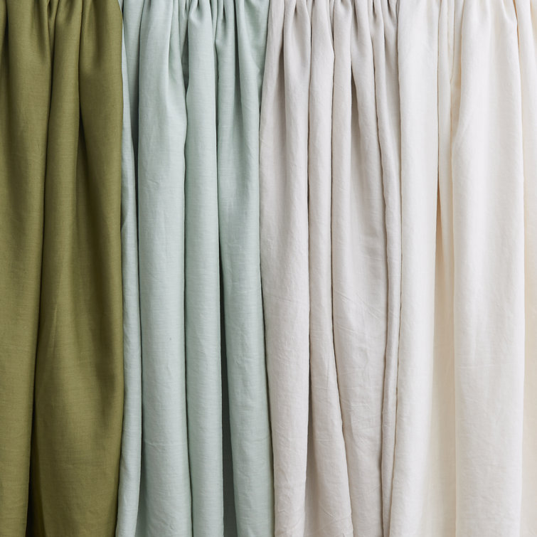 Sand Linen Euro Pillow Sham Set with Back Envelope Closure