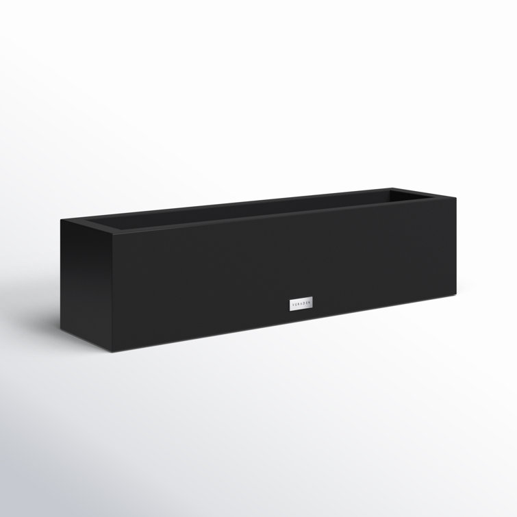 Black 36'' Recycled Plastic Window Box Planter